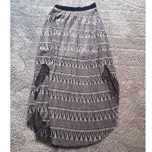Miss Me Maxi Skirt Womens S Silver Black NWT Metallic